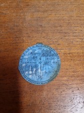 Vintage 1938 Bicycle Tax Disk Classic Veteran Cycle Motorcycle