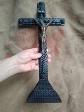 Antique tramp art - tramp, crucifix