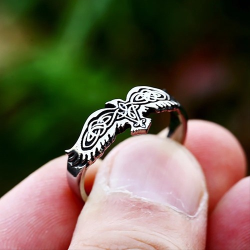 Vintage viking crow ring - vintage,