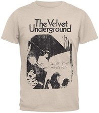 The Velvet Underground T-shirt Vintage Style White Light White Heat Lou Reed WHT