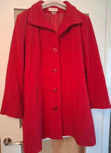 Red daxon wool cashmere - red,