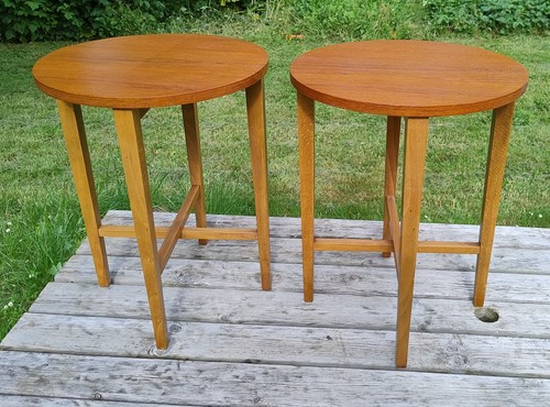 Pair folding teak side - of,