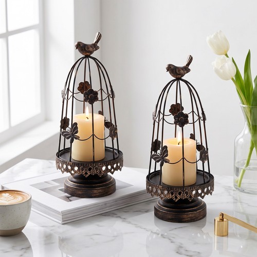 Bird cage candle holders - holders, 2
