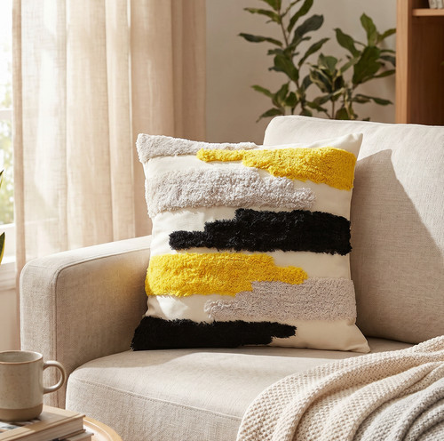 Modern tufted cushion - modern, cover
