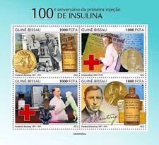 INSULIN Diabetes 1922 Medicine MNH 4v-Stamp Sheet #1 (2022 Guinea-Bissau)