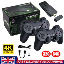 Wireless HDMI 4K TV Game Stick Console 20000+ Built-in Games +2 Wireless Gamepad