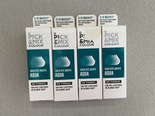 4 x Superdrug Pick & Mix Colour Hair Dye Drop AQUA Non Permanent 50ml FREEPOST