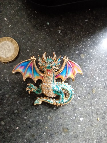 Beautiful dragon brooch - dragon,