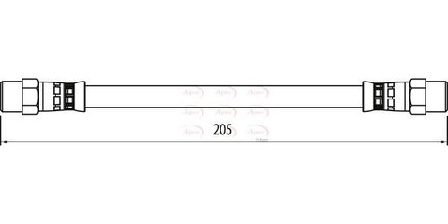 Apec rear brake hose - brake, volvo