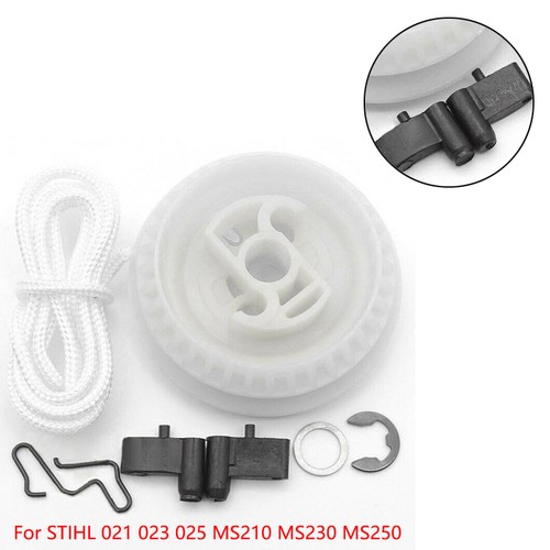 Starter pulley pawl set - pulley+pawl, set+rope