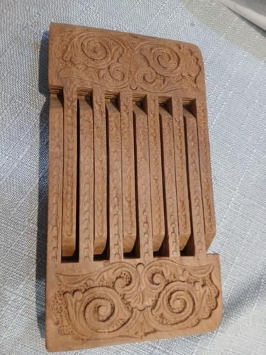Wooden carved book - stand,