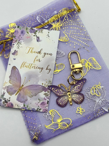 Gold purple butterfly - gold,,