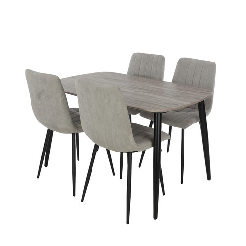 Aspen dining set grey oak - set,