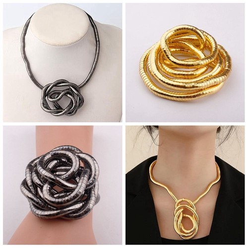 Alloy bendable snake necklace - bendable,