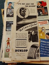 Di39 Ephemera 1951 Folded Advert John Cobb Dunlop Tyres