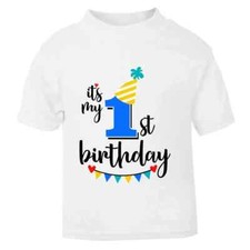 It's My 1st First Birthday T-Shirt Baby Kids T Shirt Boys Cake Smash Top Vest