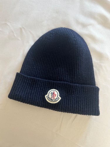 Moncler berretto navy ribbed - navy,