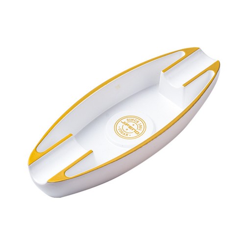 White cigar ashtray - cigar, boat