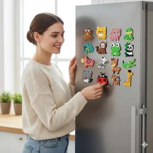 12pcs cute animal fridge - 12pcs,