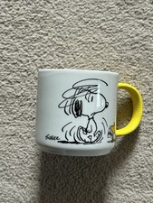 Snoopy White And Yellow Mug With The Quote I’m Not Worth A Thing Before Coffee