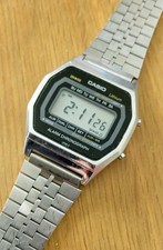 Casio 160 A656 1980 Vintage Digital Watch Metal Case Stainless Steel Strap Japan