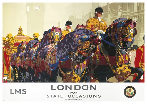 London vintage railway poster - railway,