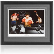 Barry McGuigan Boxing Legend Hand Signed 16x12” Montage AFTAL COA