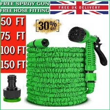 Expandable Garden Hose Pipe Anti Kink With 7 Function Water Spray Gun Magic Hose