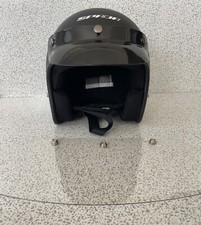 Spada Classic Black Open Face Motorcycle Helmet Motorbike Scooter Crash Lid - M