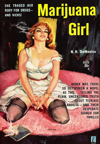 Vintage marijuana girl - marijuana,
