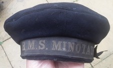 WW1 ROYAL NAVY CAP & TALLY HMS MINOTAUR SAILORS HAT JUTLAND