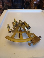 VINTAGE Stanley Brass Sextant 5" Looks Complete