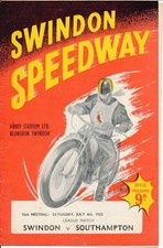 SPEEDWAY PROGRAMME - Swindon v