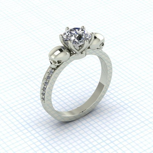 55ct round white - white, two