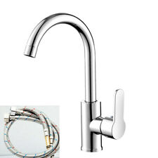 Modern Kitchen Sink Mixer Taps Swivel Spout Single Lever Tap Mono Chrome Faucet