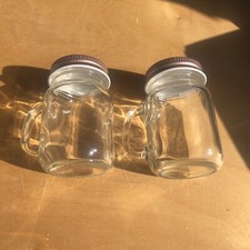Gold Lids Mini Mason Jars Favours, Herbs, Drink x4 Brand New