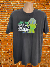 MENS RARE STUSSY SIZE LARGE BLACK PRINTED TOP T-SHIRT FRESH CLASSIC RETRO Y2K