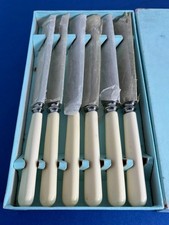 6 BOXED VINTAGE FAUX BONE