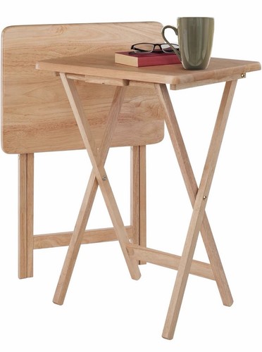 Folding wooden side table - wooden,