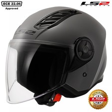 OPEN FACE MOTORBIKE MOTORCYCLE HELMET LS2 OF616 AIRFLOW II Ece22.06 NARDO GREY