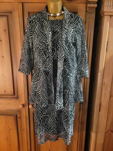 Frank lyman monochrome dress - monochrome,
