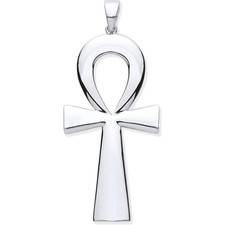 SOLID 925 Silver Large Ankh