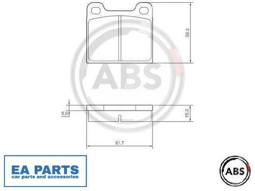 Brake pad set disc - set,, for