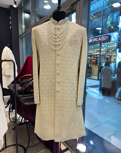 Men ivory embroidered - ivory,