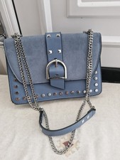 TOPSHOP Blue Suede & Leather