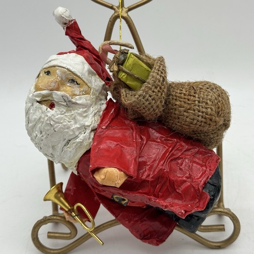 Vintage paper mache santa - paper-mache,