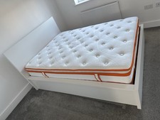 BRAND NEW WHITE OTTOMAN DOUBLE