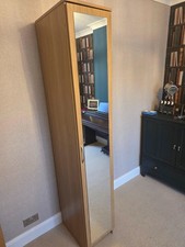 Wardrobe 1 Door Space Saving Oak Effect Bedroom Home Furniture Clothing Storage