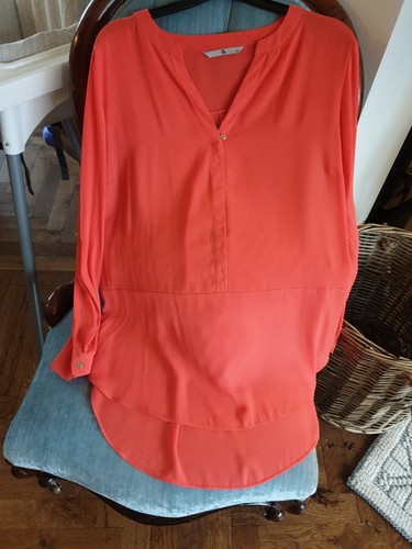 Ladies coral blouse size 12 - coral,