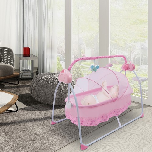 Pink electric baby rocker - pink,